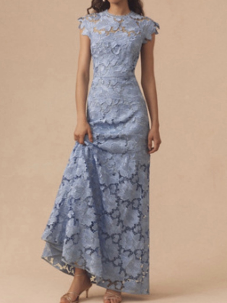 Anthropologie Shoshanna Raven Maxi Dress, Size 10